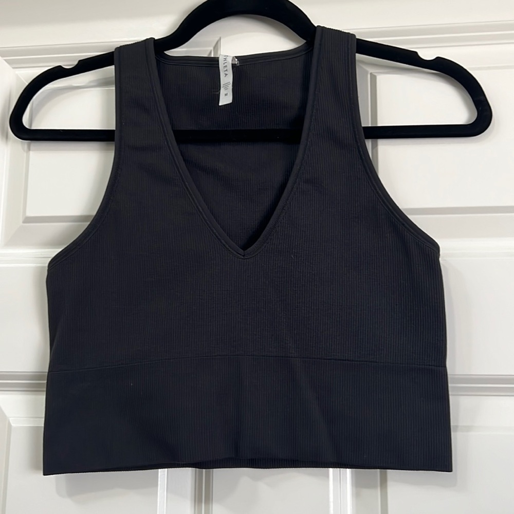AURORA SEAMLESS CROP RIB TANK